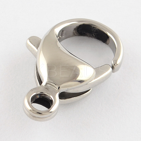 Tarnish Resistant Polished 316 Surgical Stainless Steel Lobster Claw Clasps STAS-R072-07-1