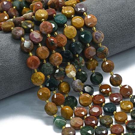 Natural Ocean Jasper Beads Strands G-C116-A93-01-1