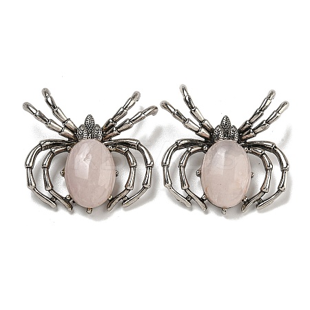 Natural Rose Quartz Pendants G-G147-05AS-04-1