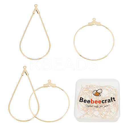 Beebeecraft 40Pcs 2 Style Brass Pendants KK-BBC0001-35-1