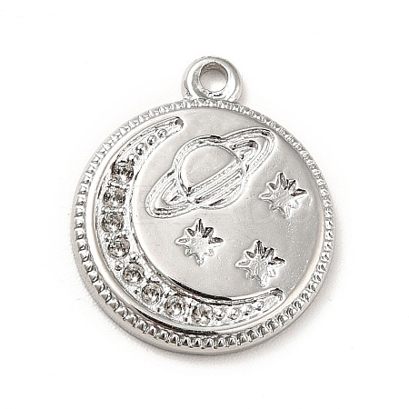 Tarnish Resistant 304 Stainless Steel Pendants Rhinestone Settings STAS-H172-03P-1