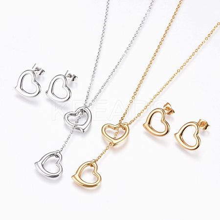 304 Stainless Steel Jewelry Sets SJEW-F204-06-1