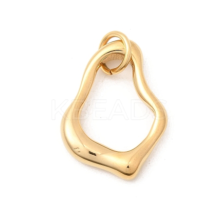 304 Stainless Steel Irregular Pendants STAS-G378-03G-1