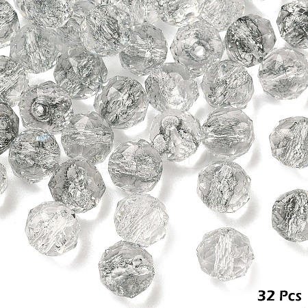 Crackle Transparent Glass Beads Strands GLAA-YW0005-73A-1