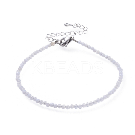 Natural Light Blue Agate Bead Bracelets BJEW-JB04555-03-1