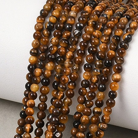 Natural Tiger Eye Beads Strands G-G099-2mm-4-1