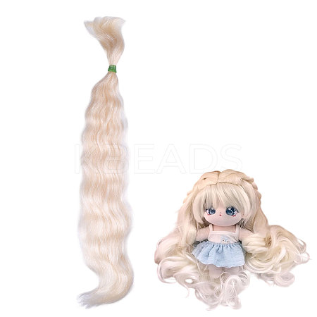 Artificial Wool Doll Wig Hair AJEW-WH0609-186C-1