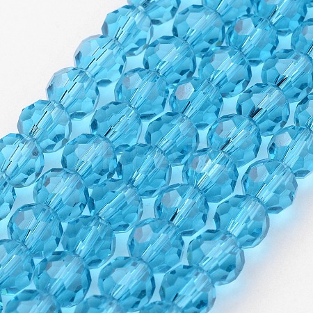 Transparent Glass Bead Strands X-GLAA-G013-8mm-49-1