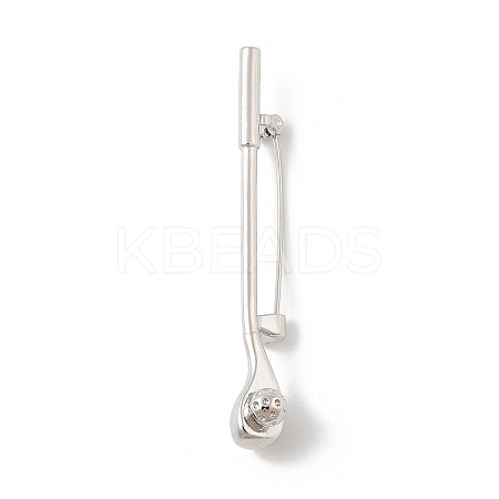 Golf Club Alloy Cubic Zirconia Brooches JEWB-M050-01P-01-1