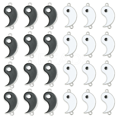 12Pcs 2 Colors Alloy Enamel Split Links Connectors ENAM-FS0001-84-1