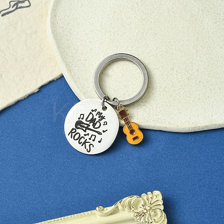 Alloy Enamel & 201 Stainless Steel Keychain KEYC-YW00102-07-1