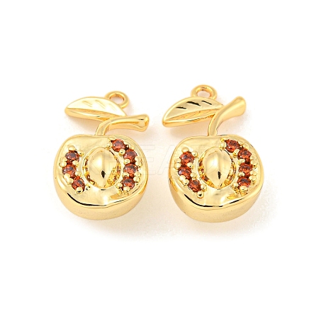 Brass Micro Pave Cubic Zirconia Pendants KK-K369-02G-04-1