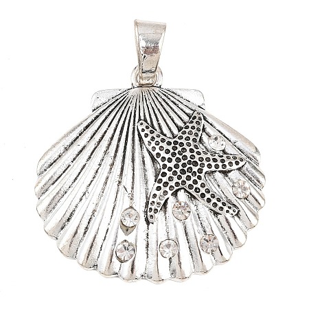 Tibetan Style Alloy Rhinestone Big Pendants LS-FIND-H064-04AS-1