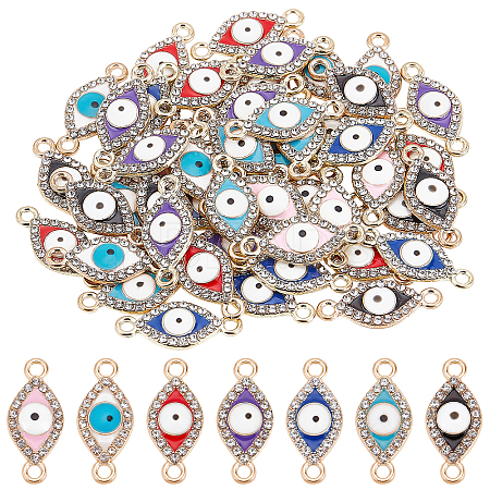 DICOSMETIC 56Pcs 7 Colors Zinc Alloy Connector Charms FIND-DC0001-33-1