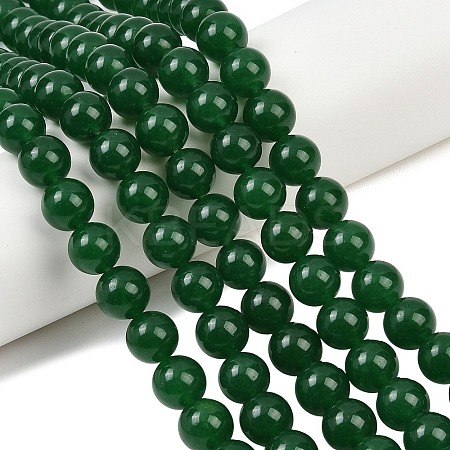 Dyed Natural White Jade Imitation Malaysia Jade Beads Strands G-C270-B01-10mm-01-1