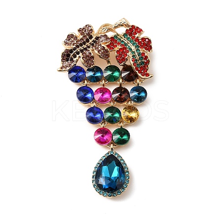 Retro Alloy Rhinestone Brooch LS-JEWB-K018-25KCG-1