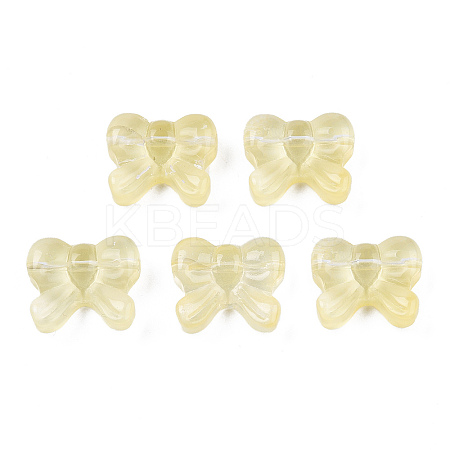 Transparent Spray Painted Glass Beads LS-GLAA-N035-025-C07-1