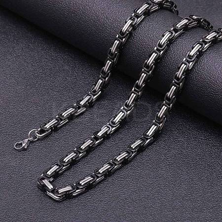 Stainless Steel Byzantine Chains Necklaces for Men FS-WG56795-88-1