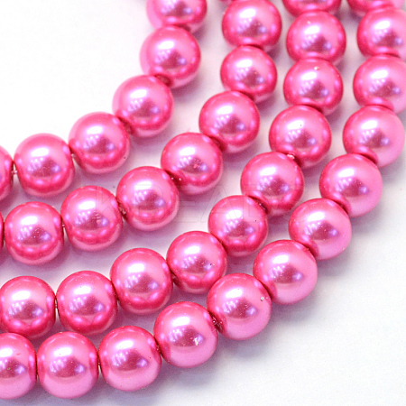 Baking Painted Glass Pearl Bead Strands X-HY-Q003-3mm-54-1