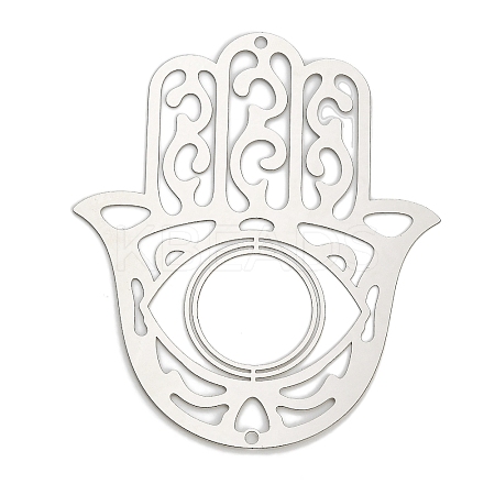 201 Stainless Steel Laser Cut Connector Charms STAS-Z116-07P-1