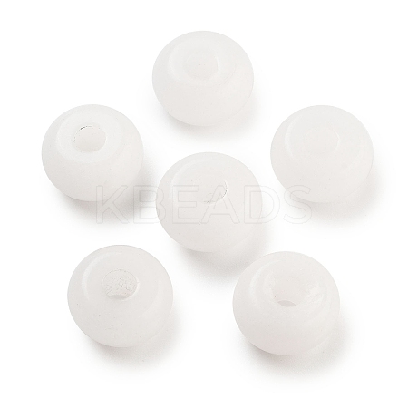 Natural White Jade European Beads G-C134-04C-1