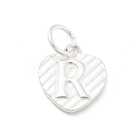 925 Sterling Silver Heart with Capital Letter Charms STER-S009-13R-S-1