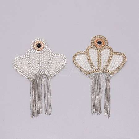 Crown Glitter Hotfix Rhinestone DIY-WH0265-18-1