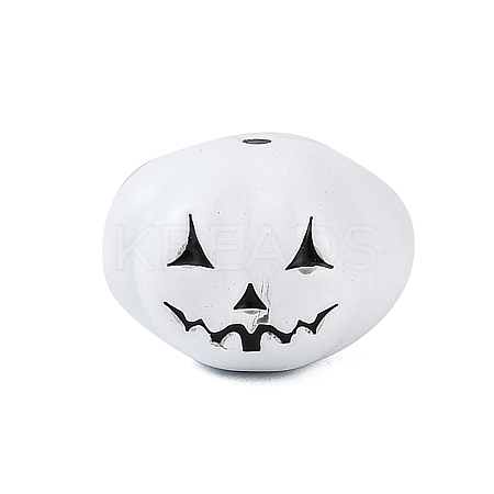 Halloween Theme Spray Painted Alloy Beads PALLOY-D029-03D-RS-1