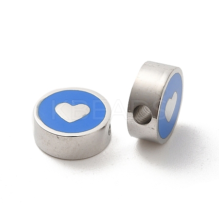 304 Stainless Steel Enamel Beads STAS-L022-096P-01-1
