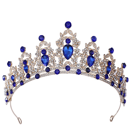 Alloy Rhinestone Crown Hair Bands PW-WG903DF-12-1