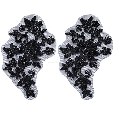Polyester Embroidery Sew on Appliques PATC-WH0012-34-1