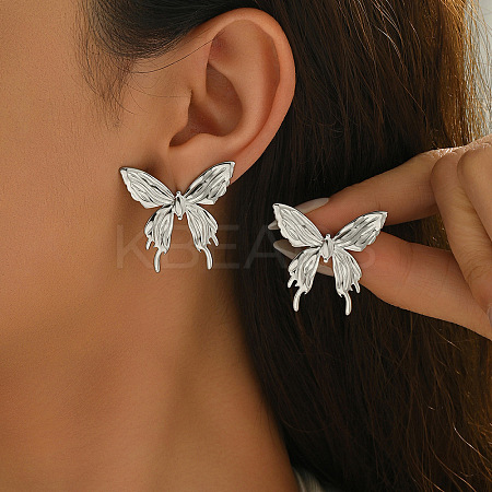 304 Stainless Steel Stud Earrings for Women WG6482F-01-1