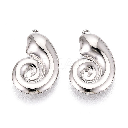 304 Stainless Steel Snail Pendants STAS-T069-02P-1