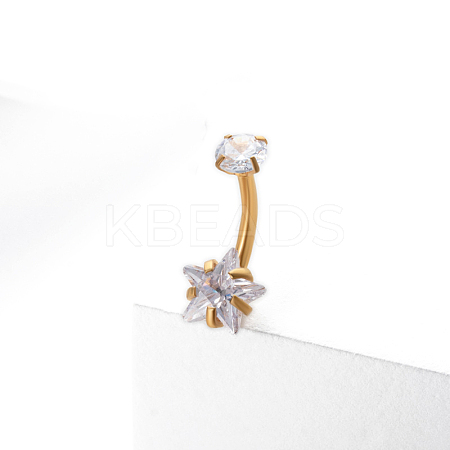 Clear Cubic Zirconia Belly Button Rings FS-WG81544-06-1