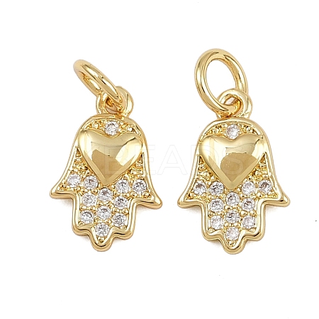 Brass Micro Pave Cubic Zirconia Pendants X1-KK-A269-16G-1