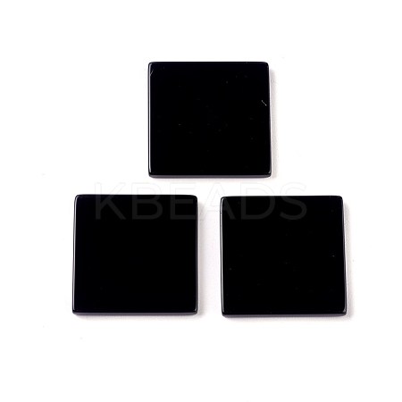 Natural Dyed & Heated Black Agate Cabochons G-O176-03F-1