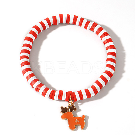 Christmas 304 Stainless Steel Enamel Charm Bracelets ZQ4442-16-1