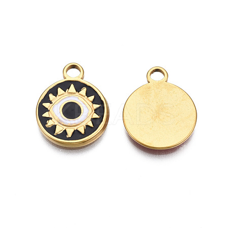 304 Stainless Steel Enamel Pendants STAS-N092-152A-1