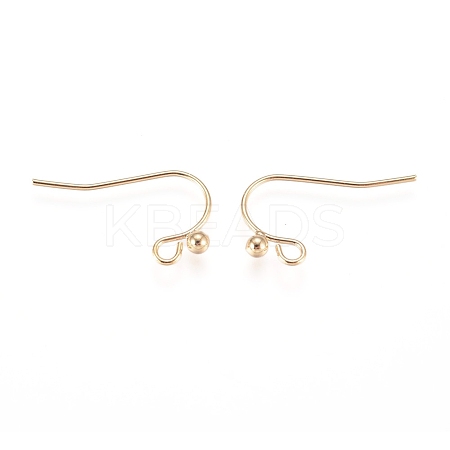 Brass Earring Hooks X-KK-L198-001G-1