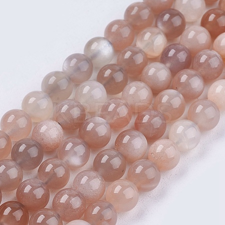 Natural Multi-Moonstone Beads Strands X-G-J157-6mm-06-1