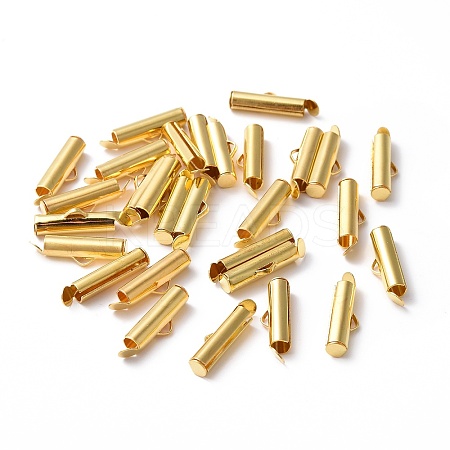 Iron Slide On End Clasp Tubes LS-X-IFIN-R212-1.6cm-G-1
