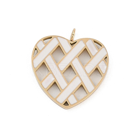 304 Stainless Steel Enamel Pendants STAS-I325-048G-1