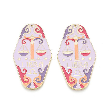Rack Plating Alloy and Enamel Big Pendants ENAM-T021-29I-1