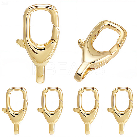 6Pcs Brass Lobster Claw Clasps KK-SC0007-18-1