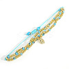18K Gold Plated Brass Beaded Braided Bead Bracelets LS-VH4974-4-1