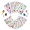 8 Sheets 4 Styles Acrylic Rhinestone Self-Adhesive Stickers AJEW-YW0001-32-1