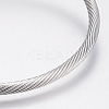 304 Stainless Steel Torque Bangles BJEW-H570-05GP-3