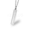 Non-Tarnish 304 Stainless Steel Column Pendant Necklaces UG4628-1-1