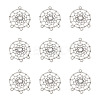 Tibetan Style Alloy Chandelier Components Links TIBE-TAG0001-01-1
