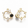 Brass Cubic Zirconia Pendants KK-T050-04G-01-NF-2